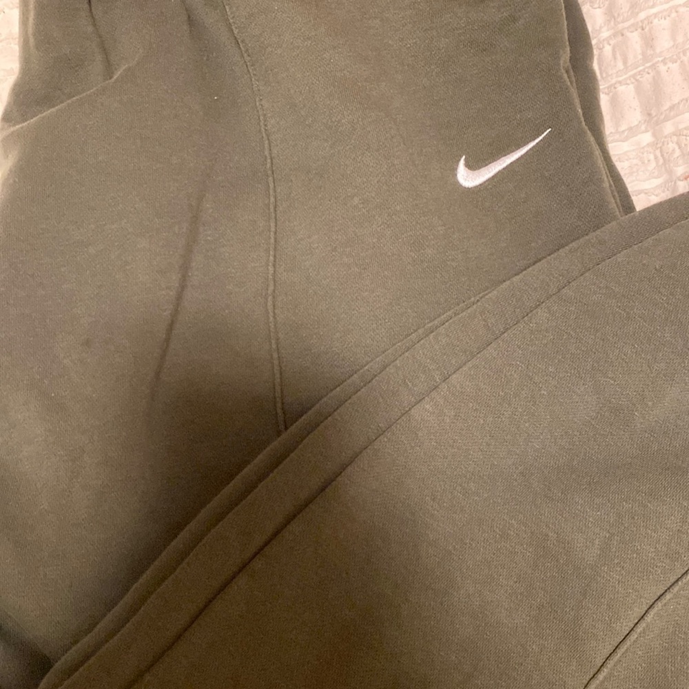 Army green nike sweats